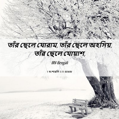 Picture 06 - 1 বংশাৱলি 3:11 BENIRV - তাঁর ছেলে যোরাম, - Bible Verse Picture