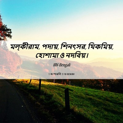Picture 06 - 1 বংশাৱলি 3:18 BENIRV - মল্‌কীরাম, পদায়, - Bible Verse Picture