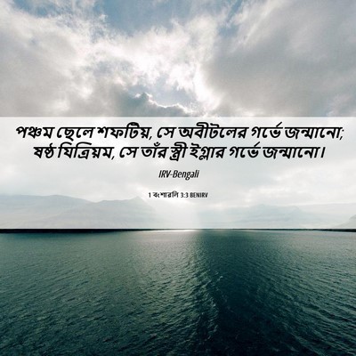 Picture 06 - 1 বংশাৱলি 3:3 BENIRV - পঞ্চম ছেলে শফটিয়, - Bible Verse Picture