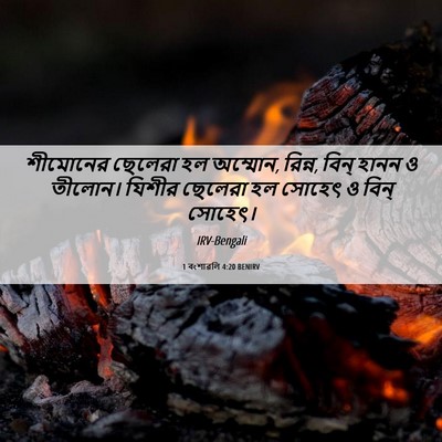 Picture 06 - 1 বংশাৱলি 4:20 BENIRV - শীমোনের ছেলেরা হল - Bible Verse Picture