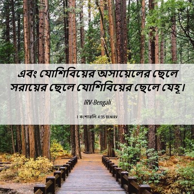 Picture 06 - 1 বংশাৱলি 4:35 BENIRV - এবং যোশিবিয়ের - Bible Verse Picture