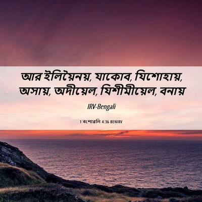 Picture 06 - 1 বংশাৱলি 4:36 BENIRV - আর ইলিয়ৈনয়, - Bible Verse Picture