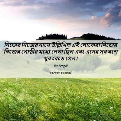 Picture 06 - 1 বংশাৱলি 4:38 BENIRV - নিজের নিজের নামে - Bible Verse Picture