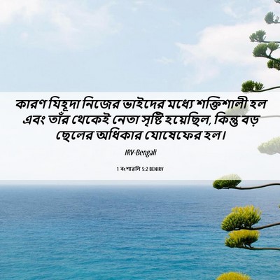 Picture 06 - 1 বংশাৱলি 5:2 BENIRV - কারণ যিহূদা নিজের - Bible Verse Picture