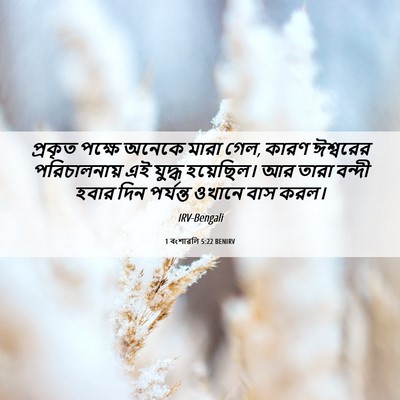 Picture 06 - 1 বংশাৱলি 5:22 BENIRV - প্রকৃত পক্ষে - Bible Verse Picture