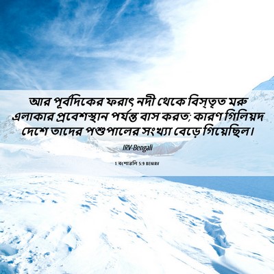 Picture 06 - 1 বংশাৱলি 5:9 BENIRV - আর পূর্বদিকের - Bible Verse Picture