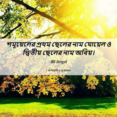 Picture 06 - 1 বংশাৱলি 6:28 BENIRV - শমূয়েলের প্রথম - Bible Verse Picture