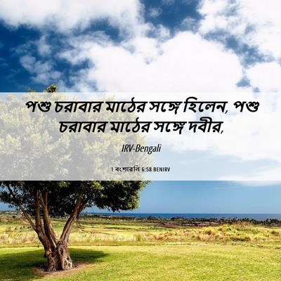 Picture 06 - 1 বংশাৱলি 6:58 BENIRV - পশু চরাবার মাঠের - Bible Verse Picture