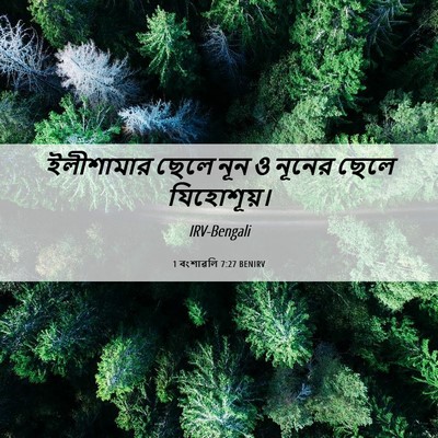 Picture 06 - 1 বংশাৱলি 7:27 BENIRV - ইলীশামার ছেলে নূন - Bible Verse Picture