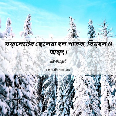 Picture 06 - 1 বংশাৱলি 7:33 BENIRV - যফ্‌লেটের ছেলেরা - Bible Verse Picture