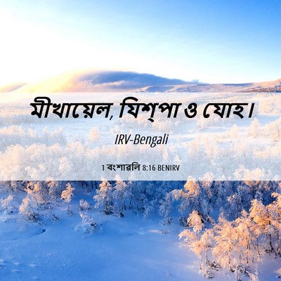 Picture 06 - 1 বংশাৱলি 8:16 BENIRV - মীখায়েল, যিশ্‌পা - Bible Verse Picture
