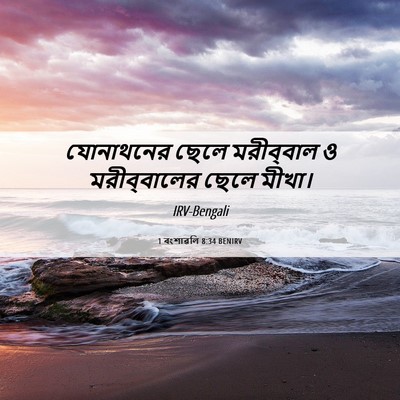 Picture 06 - 1 বংশাৱলি 8:34 BENIRV - যোনাথনের ছেলে - Bible Verse Picture