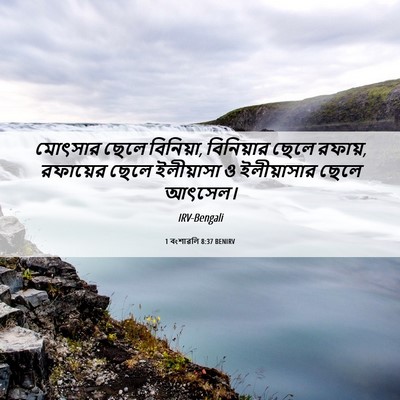 Picture 06 - 1 বংশাৱলি 8:37 BENIRV - মোৎসার ছেলে - Bible Verse Picture