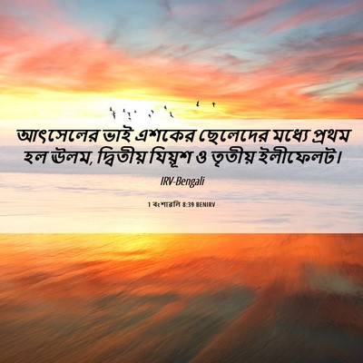 Picture 06 - 1 বংশাৱলি 8:39 BENIRV - আৎসেলের ভাই এশকের - Bible Verse Picture
