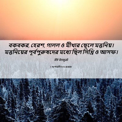 Picture 06 - 1 বংশাৱলি 9:15 BENIRV - বকবকর, হেরশ, গালল ও - Bible Verse Picture