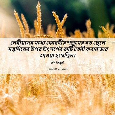 Picture 06 - 1 বংশাৱলি 9:31 BENIRV - লেবীয়দের মধ্যে - Bible Verse Picture