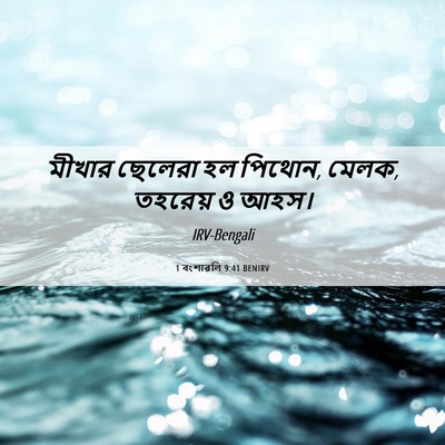 Picture 06 - 1 বংশাৱলি 9:41 BENIRV - মীখার ছেলেরা হল - Bible Verse Picture