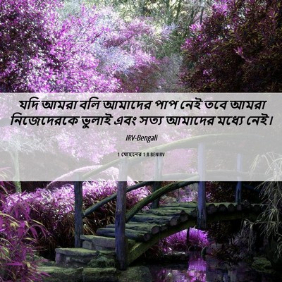 Picture 06 - 1 যোহনের 1:8 BENIRV - যদি আমরা বলি - Bible Verse Picture