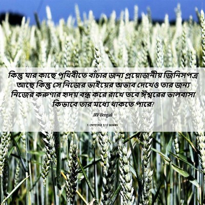 Picture 06 - 1 যোহনের 3:17 BENIRV - কিন্তু যার কাছে - Bible Verse Picture