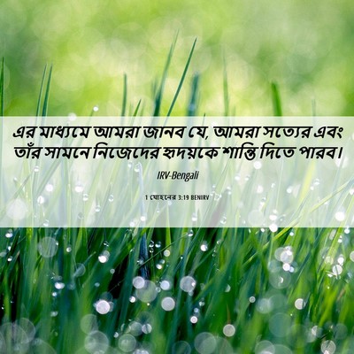 Picture 06 - 1 যোহনের 3:19 BENIRV - এর মাধ্যমে আমরা - Bible Verse Picture