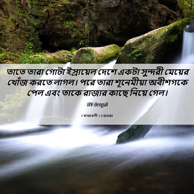 Picture 06 - 1 ৰাজাৱলী 1:3 BENIRV - তাতে তারা গোটা - Bible Verse Picture