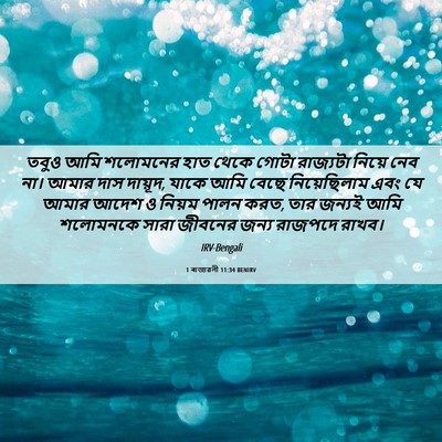 Picture 06 - 1 ৰাজাৱলী 11:34 BENIRV - তবুও আমি শলোমনের - Bible Verse Picture