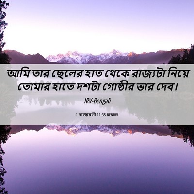 Picture 06 - 1 ৰাজাৱলী 11:35 BENIRV - আমি তার ছেলের হাত - Bible Verse Picture