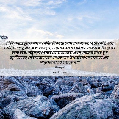Picture 06 - 1 ৰাজাৱলী 13:2 BENIRV - তিনি সদাপ্রভুর - Bible Verse Picture
