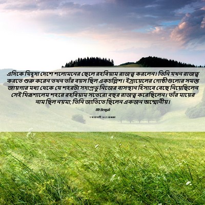 Picture 06 - 1 ৰাজাৱলী 14:21 BENIRV - এদিকে যিহূদা দেশে - Bible Verse Picture