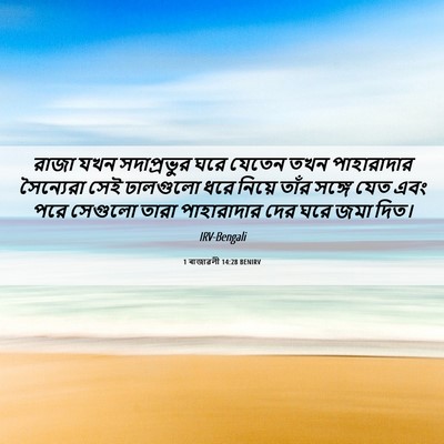 Picture 06 - 1 ৰাজাৱলী 14:28 BENIRV - রাজা যখন - Bible Verse Picture