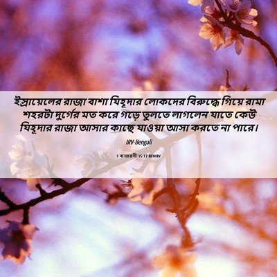 Picture 06 - 1 ৰাজাৱলী 15:17 BENIRV - ইস্রায়েলের রাজা - Bible Verse Picture
