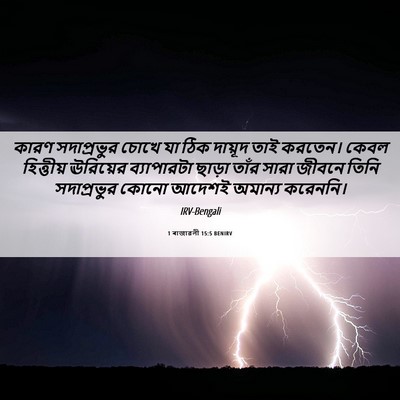Picture 06 - 1 ৰাজাৱলী 15:5 BENIRV - কারণ সদাপ্রভুর - Bible Verse Picture