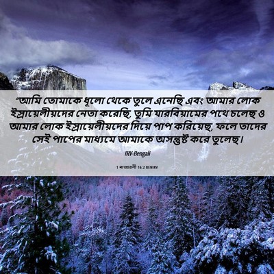 Picture 06 - 1 ৰাজাৱলী 16:2 BENIRV - “আমি তোমাকে ধূলো - Bible Verse Picture