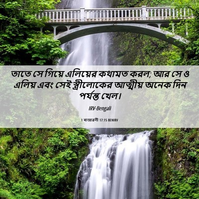 Picture 06 - 1 ৰাজাৱলী 17:15 BENIRV - তাতে সে গিয়ে - Bible Verse Picture