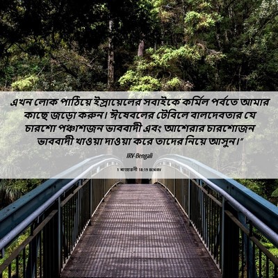 Picture 06 - 1 ৰাজাৱলী 18:19 BENIRV - এখন লোক পাঠিয়ে - Bible Verse Picture