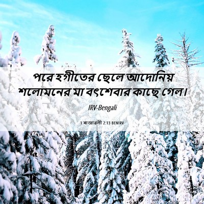 Picture 06 - 1 ৰাজাৱলী 2:13 BENIRV - পরে হগীতের ছেলে - Bible Verse Picture