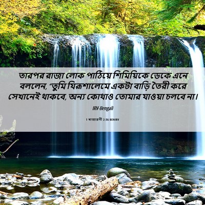 Picture 06 - 1 ৰাজাৱলী 2:36 BENIRV - তারপর রাজা লোক - Bible Verse Picture