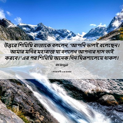 Picture 06 - 1 ৰাজাৱলী 2:38 BENIRV - উত্তরে শিমিয়ি - Bible Verse Picture