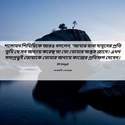 Picture 06 - 1 ৰাজাৱলী 2:44 BENIRV - শলোমন শিমিয়িকে - Bible Verse Picture