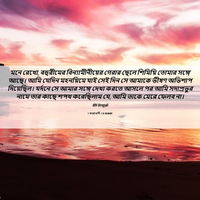 Picture 06 - 1 ৰাজাৱলী 2:8 BENIRV - মনে রেখো, বহুরীমের - Bible Verse Picture