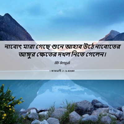 Picture 06 - 1 ৰাজাৱলী 21:16 BENIRV - নাবোৎ মারা গেছে - Bible Verse Picture
