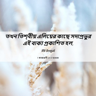 Picture 06 - 1 ৰাজাৱলী 21:17 BENIRV - তখন তিশ্‌বীয় - Bible Verse Picture