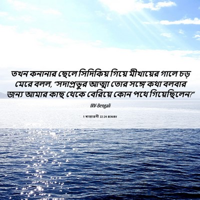 Picture 06 - 1 ৰাজাৱলী 22:24 BENIRV - তখন কনানার ছেলে - Bible Verse Picture