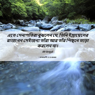 Picture 06 - 1 ৰাজাৱলী 22:33 BENIRV - এতে সেনাপতিরা - Bible Verse Picture