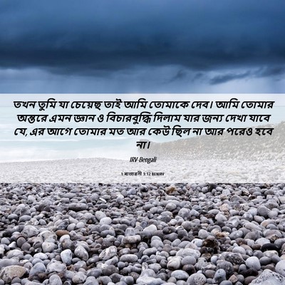 Picture 06 - 1 ৰাজাৱলী 3:12 BENIRV - তখন তুমি যা চেয়েছ - Bible Verse Picture