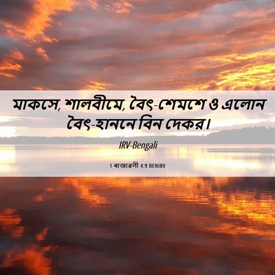 Picture 06 - 1 ৰাজাৱলী 4:9 BENIRV - মাকসে, শালবীমে, - Bible Verse Picture