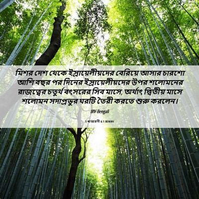 Picture 06 - 1 ৰাজাৱলী 6:1 BENIRV - মিশর দেশ থেকে - Bible Verse Picture