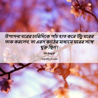 Picture 06 - 1 ৰাজাৱলী 6:10 BENIRV - উপাসনা ঘরের - Bible Verse Picture