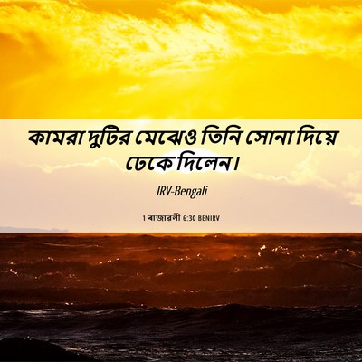 Picture 06 - 1 ৰাজাৱলী 6:30 BENIRV - কামরা দুটির মেঝেও - Bible Verse Picture