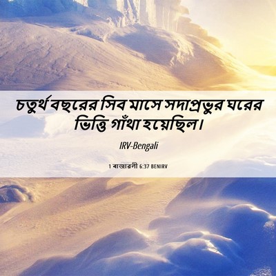 Picture 06 - 1 ৰাজাৱলী 6:37 BENIRV - চতুর্থ বছরের সিব - Bible Verse Picture